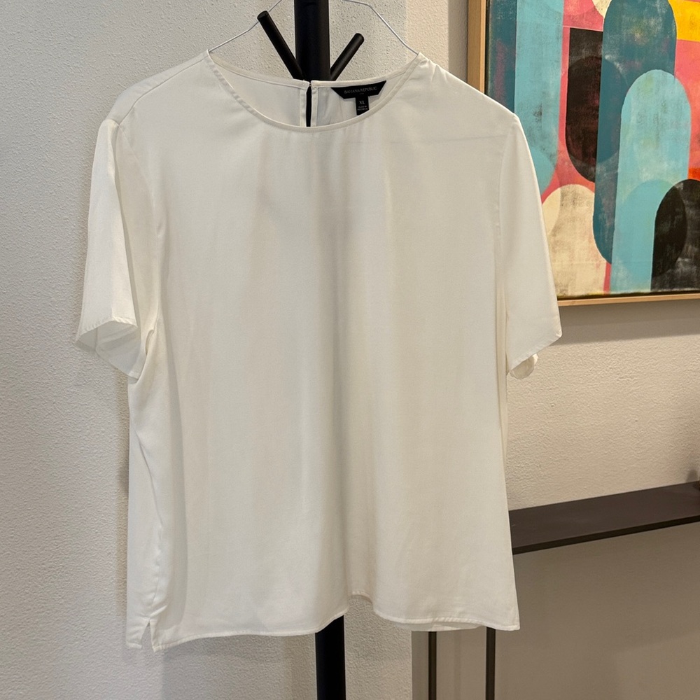 Banana Republic Factory Ivory Blouse-Size XL